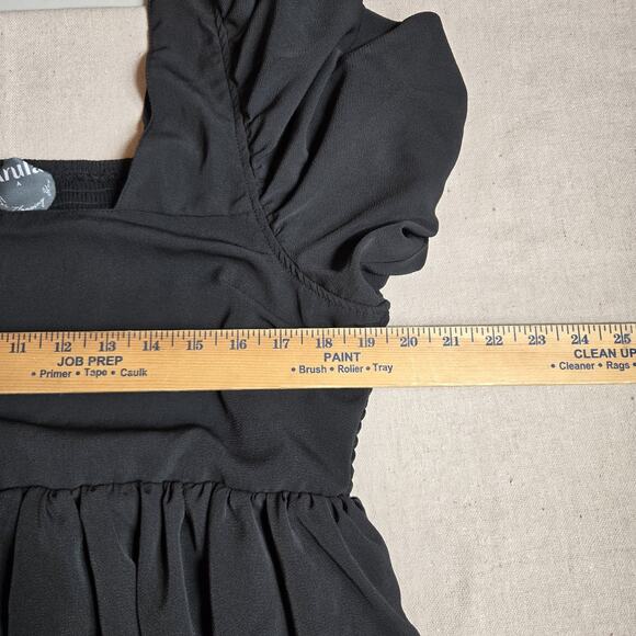 Arula Babydoll Dress Smocked Back Square Neck Puff Sleeve Whimsigoth Size A (1X) - Picture 4 of 13